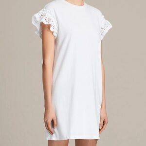 ALLSAINTS trixi ruffle dress white size XS